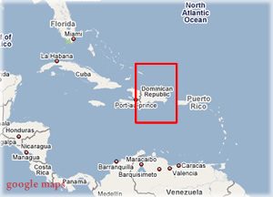 map of the Domincan Republic